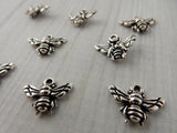 TierraCast BEE CHARMS Antique Silver / Honeybee Charm 15mm Double Sided Honey Bee Charm / Garden Charms / Gift for Crafter /  DIT Gift