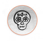 ImpressArt SUGAR SKULL Metal Stamp, Design 6mm Day of the Dead Stamp, Goth Stamping Tool for DIY Jewelry, Steel Stamp