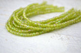 LUSTER IRIS OLIVINE 3mm Faceted Round Czech Glass Beads Qty 50 Transparent Green /Firepolished Small