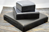 Steel BENCH BLOCK, 2 1/2", 4" or 6" Square Steel Block with Rubber Base, Metal Forming Jewelry Making Tool