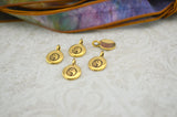 Yin Yang Charms, Antique Gold, TierraCast, Tiny Ying Yang Drops, Tierra Cast, Qty 4 to 20 Yoga Meditaton Wrap Bracelet Charms