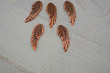 TierraCast WING Pendants, ANTIQUE COPPER 28mm Angel Wings Charms Qty 4 To 20 Focal or Earring Drops