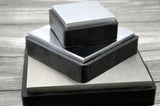 Steel BENCH BLOCK, 2 1/2", 4" or 6" Square Steel Block with Rubber Base, Metal Forming Jewelry Making Tool