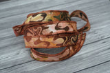 DANCING LEAVES Brown Batik Ribbon, Hand Dyed in Bali, Hand Sewn Ribbons, Sold By the Yard, Bracelet Wraps Jewelry Craft Ribbon