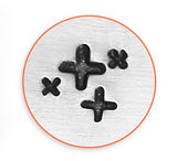 ImpressArt CROSS Texture Metal Stamp 6mm, Hand Stamp, Crosses Texturing Tool for Metal, Clay and Leather, Steel Stamp