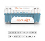Impressart DECO Uppercase Metal Stamp Set, 1.5mm Alphabet Metal Stamping Kit Upper Case Letters Metal Stamps Kit Plus Bonus Design Stamps - LakiKaiSupply