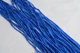 SAPPHIRE Silk Cords Hand Dyed Hand Sewn Strings, Blue Silk Cording, Qty 1 to 25 Cords 2-3mm Jewelry Making Craft Cord, Stringing Supplies
