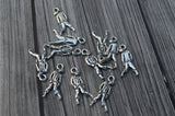 TierraCast Zombie Charms, Frightful Delightful, Qty 4, Antique Silver, Walking UnDead Charms, Great Halloween Charm Jewelry