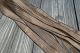 CAMEL Silk Ribbons, Hand Dyed Hand Painted Strings, Qty 5 to 25 Ribbon, Light Tan, Beige Brown Silk, Stringing Supplies