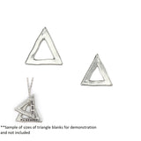 ORGANIC TRIANGLE WASHERS, Pewter Stamping Blanks 23mm or 27mm  Triangle Tags, 16 Gauge Metal Blanks, Qty 2 to 4 Discs DiY