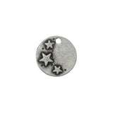 CIRCLE WITH STARS, Pewter Hand Stamping Blanks, Round Disc Blanks, Antique Silver, 16 Gauge, Qty 2 to 4 Discs DiY Tags