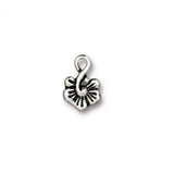 SMALL BLOSSOM Charms, Antique Silver Qty 2 to 20, 12mm Flower Pendant Made in the USA Lead Free Pewter Jewelry Making Components