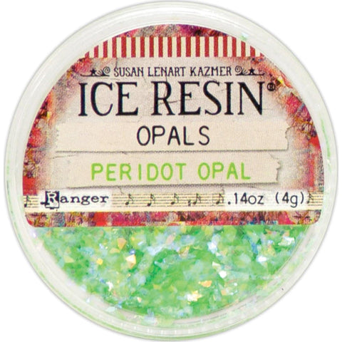 Ice PERIDOT OPAL Inclusions, Mica Glitter,  Art Mechanique Susan Lenart Kazmer Casting, 4 Gram Jar, Light Green Opal Glitter