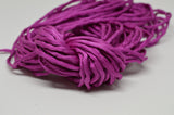 FUCHSIA PINK Silk Cords, Deep Bright Pink Silk Cording, 3-4mm Thick Jewelry Stringing, Embroidery Cord, Bridal Supplies, Hand Dyed Hand Sewn