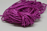 FUCHSIA PINK Silk Cords, Deep Bright Pink Silk Cording, 3-4mm Thick Jewelry Stringing, Embroidery Cord, Bridal Supplies, Hand Dyed Hand Sewn