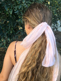 Peach Silk RIbbon, Ripped Ribbons, Hand Dyed Silk, 2" Wide x 3 Yards Wedding or For Bridal Bouquet Decoration, Invitations or Wrap Bracelets