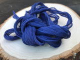 Navy Blue Silk Ribbon Hand Ripped Sheer Silk Hand Dyed 3" Wide x 3 Yards Bows, Raw Edge Wedding Flower Decoration or Invitation Ribbons