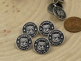HISTORIC ROUTE 66 Metal Buttons, Highway 66, Qty 4 to 24, Antique Silver 5/8" Wide, 15mm, Shank Back Button, Old Hwy 66