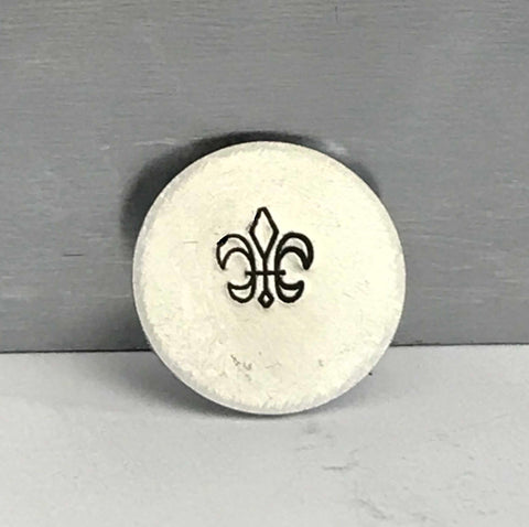 Fleur De Lis Metal Stamp, French Lily Stamp, Outline Design 6mm Hand Stamping Tool Metal Stamping Supplies, Bench Jewelry Tools Square Shank