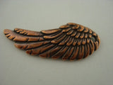 TierraCast Wing Pendants, Antique Copper, 28mm Angel Wing Charms Qty 4 Great Earring Size, Double Sided