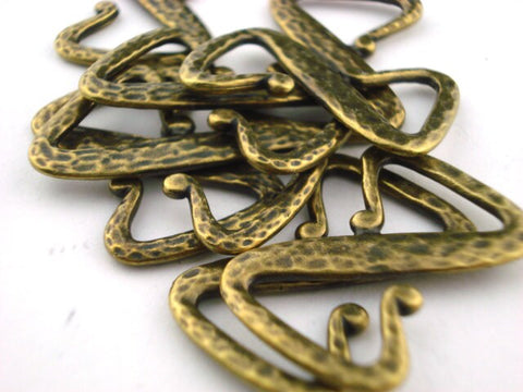 Z Clasp Distressed Hammered Clasps Tierracast Brass 27mm Qty 2 Leather Clasp