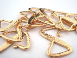 Z Clasp Distressed Hammered Z Hook Leather Clasp Tierracast Bright Gold 27mm Qty 2