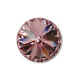 Light Rose 12mm Swarovski Rivolis /Swarovski Crystal Elements /Rose Pink Rivoli Stone /Qty 2 Foiled Undrilled Light Pink