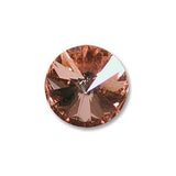 Rosaline Swarovski Rivoli Crystal Elements 12mm Qty 2 Foiled Undrilled Light Rose Pink Swarovski Stones