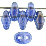 HALO ULTRAMARINE SuperDuo Czech Glass Matubo Seed Beads 2/5mm / 10 Grams / Two Hole 2x5mm / Blue Superduos