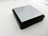 Square Bench Block 4" X 4" Large Steel Bench Block with Rubber Base, Metal Forming Tool for Jewelry Making