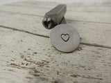 HEART Outline Metal Design Stamp 6mm Heart Design Stamp, Great Stamp for DIY Valentines Day Jewelry, Steel Stamp
