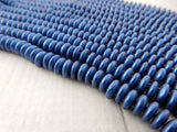 METALLIC SUEDE BLUE CzechMates Lentil Beads, 2 hole, 6 mm, Czech Glass, Lentils, Full Strand of 50 Beads