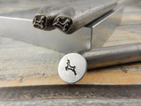RUNNING DEER Metal Stamp 7mm, Outline Design, Southwest Design Stamp, Winter Wildlife Design Stamping Tool for DIY Jewelry, Steel Stamp
