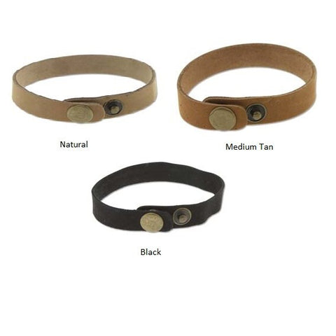 Black Natural or Medium Tan Leather Cuffs with Snaps, .5" Wide, Qty 1 to 10 Genuine Leather Wristband 1/2" Cuff Blank Hand Stamping Supplies