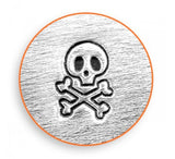 Skull & Bones Design Metal Stamp 6mm Metal Stamping Jewelry Impressart Skull and Crossbones Halloween Goth Stamp, Steel Stamp