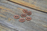 SWIRL Buttons, Oval Metal Buttons, Antique Copper Tierracast 17 mm Qty 4, Great for Leather Wrap Clasp
